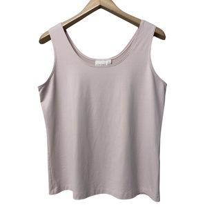 CHICO'S Womens Size 2 Large Scoop Neck Pullover Camisole Tank Top Tan Spandex